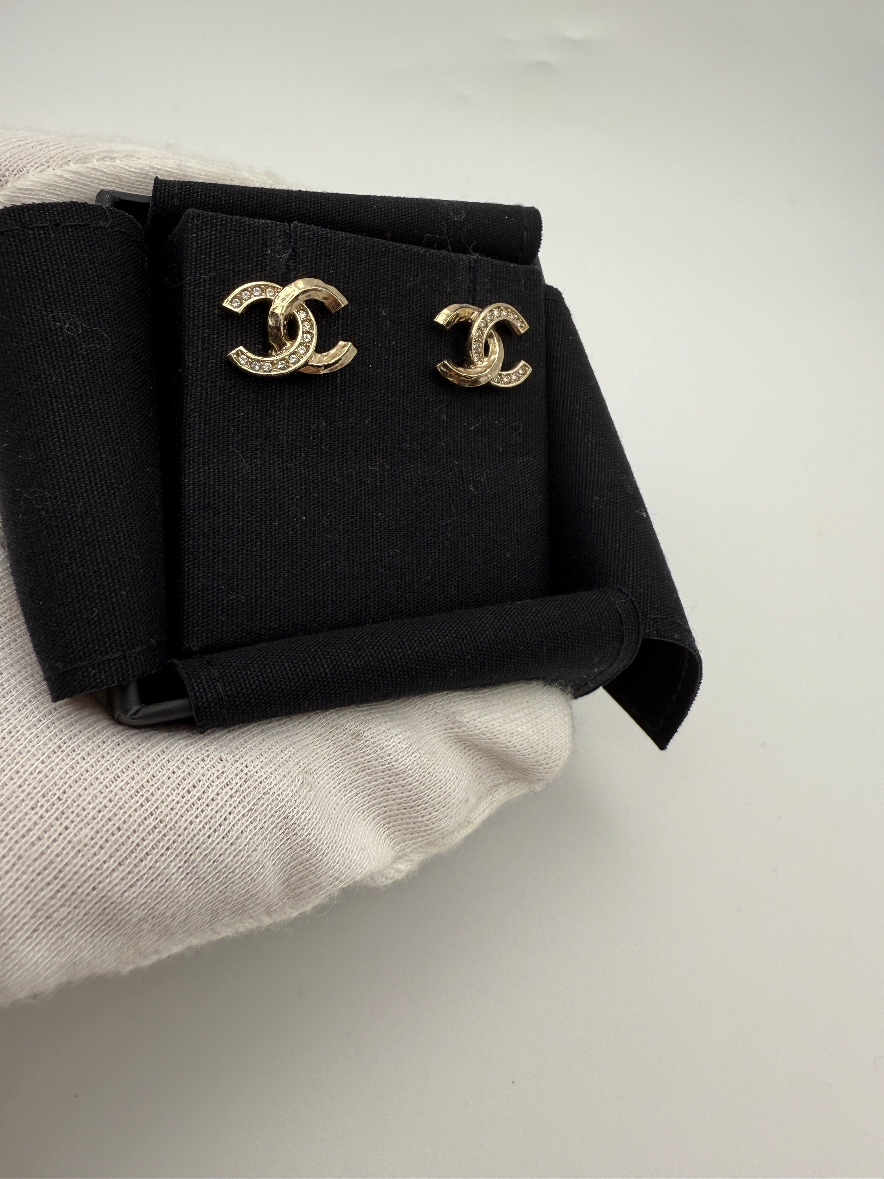 Chanel CC Stud Earrings