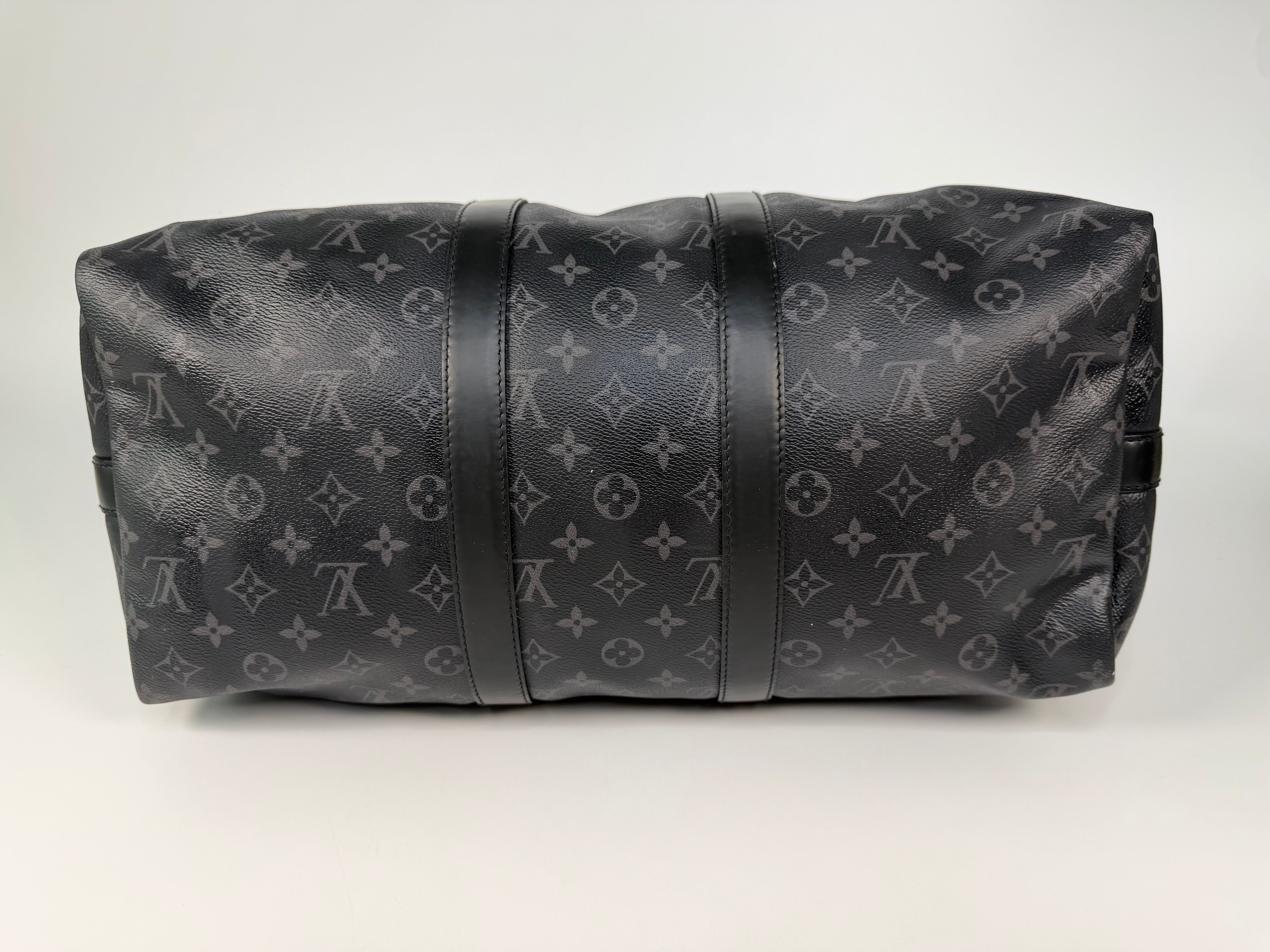 Louis Vuitton Keepall Bandouliere 45 Monogram Eclipse Canvas. 100% authentic and preloved in excellent condition.