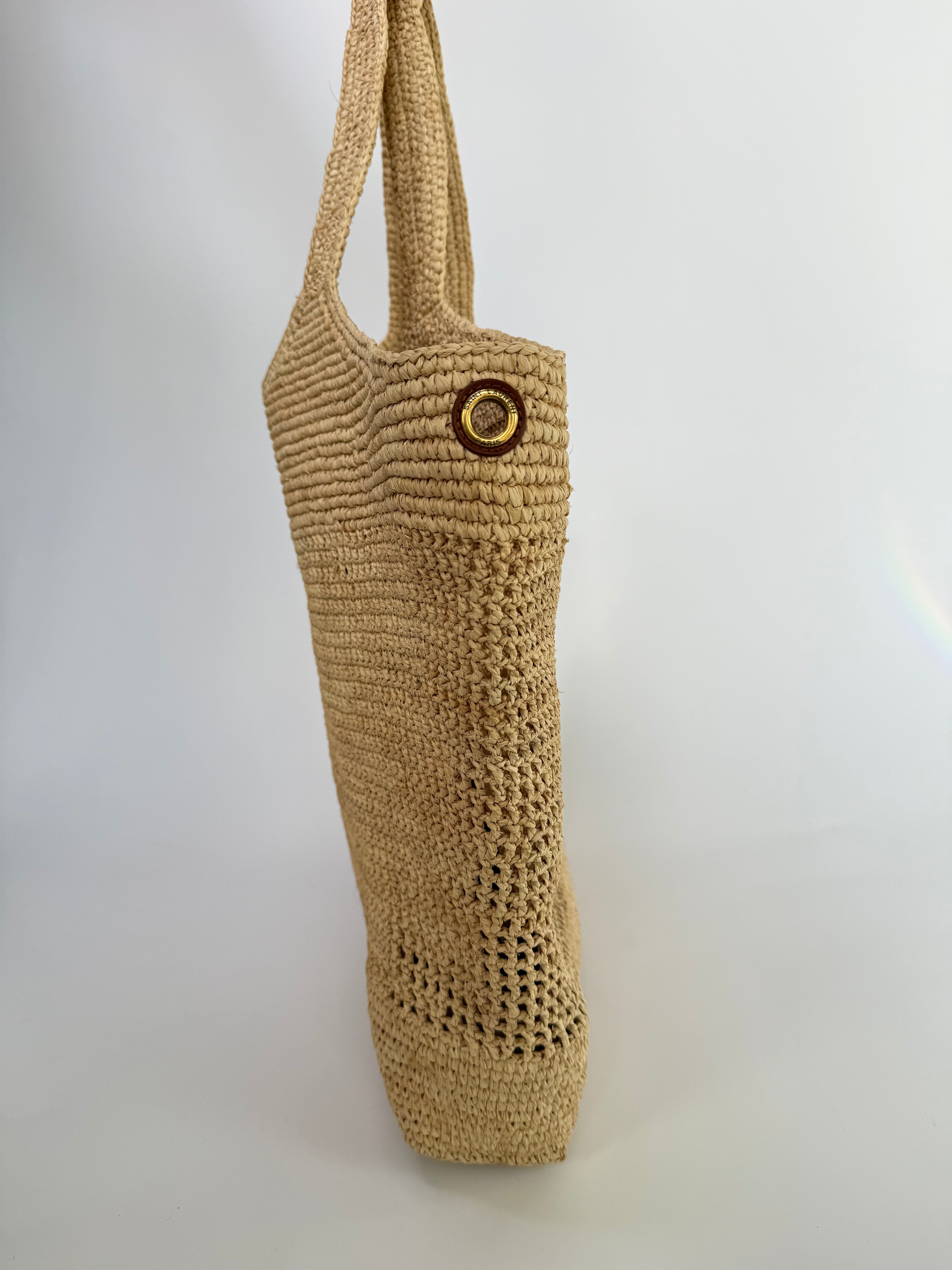 Saint Laurent ICare Raffia Maxi Bag