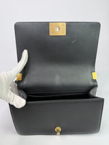 Chanel Boy Bag Medium In Black Lambskin GHW