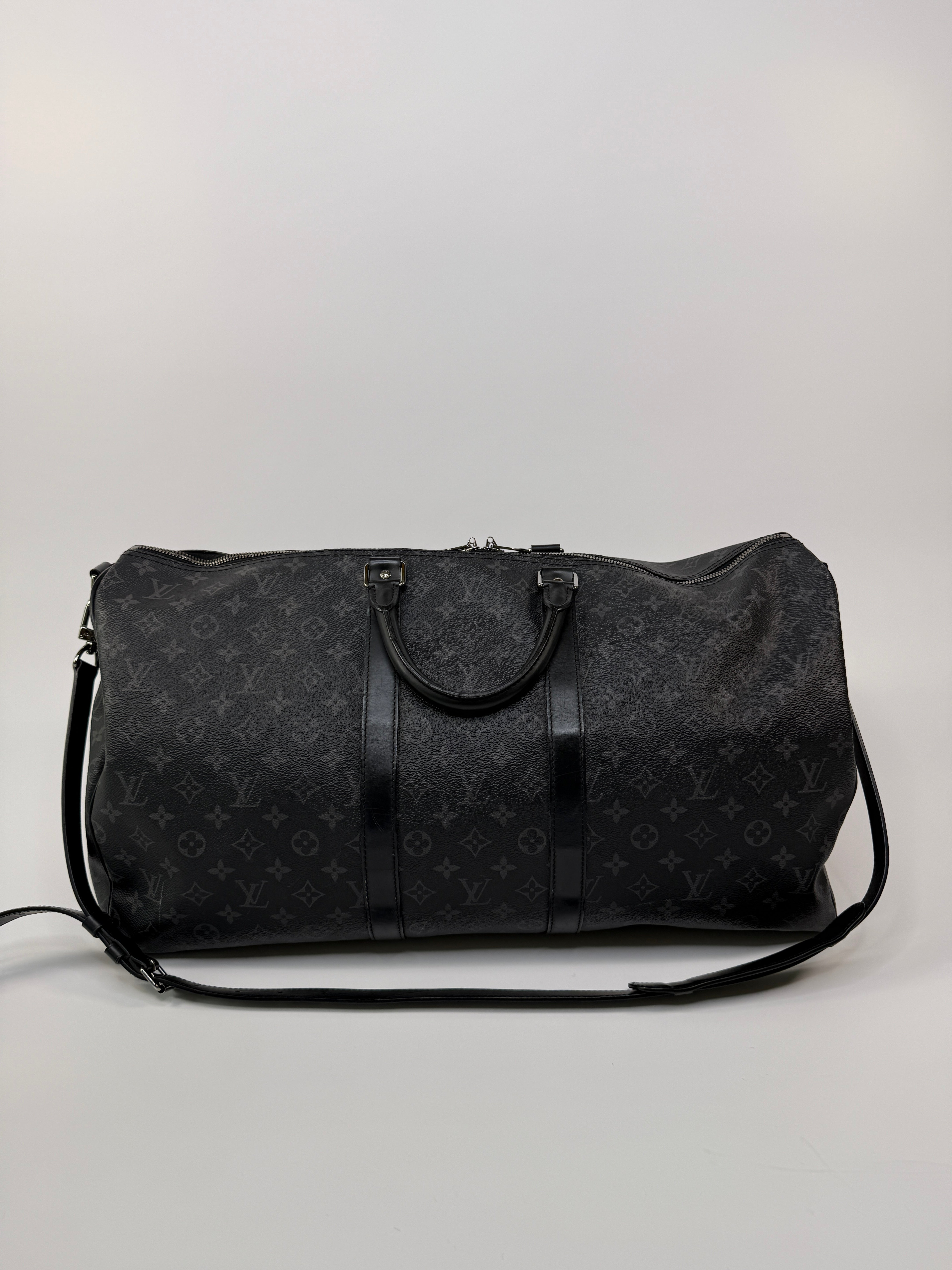 Louis Vuitton Keepall Bandouliere 55 Monogram Eclipse Black, Authentic and preloved. 