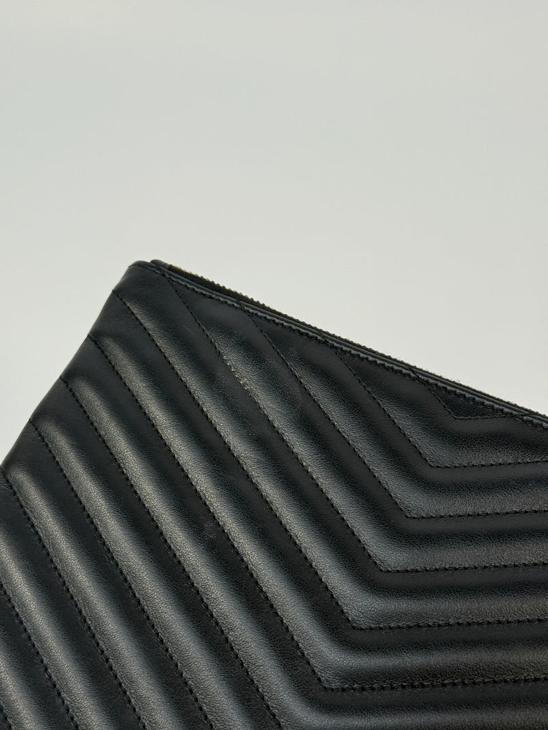 Saint Laurent Cassandre Matelassé Leather Pouch
