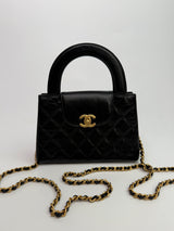 Chanel Mini Kelly Bag In Black Calfskin Leather GHW