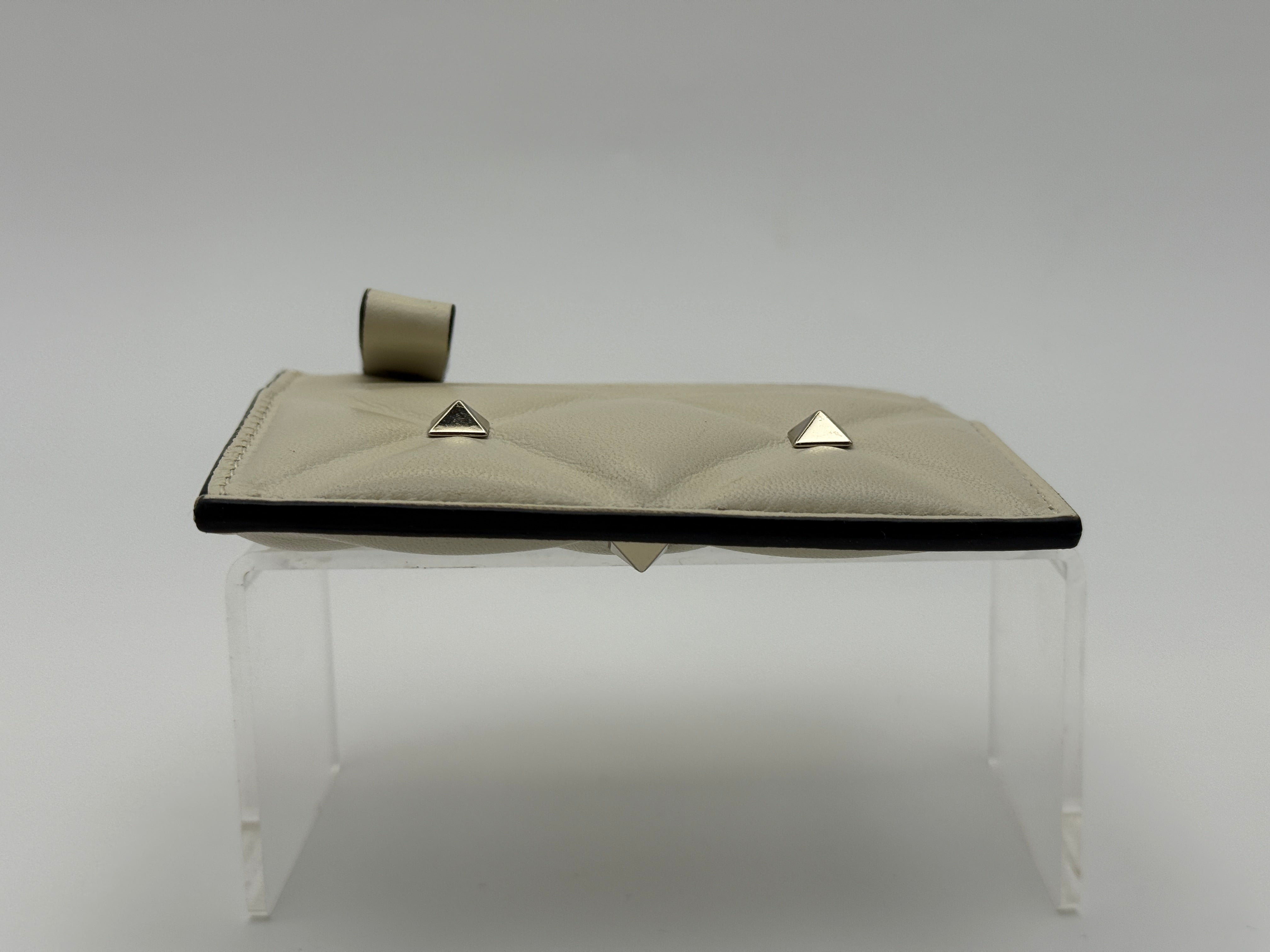 Valentino Garavani Ivory Rockstud Snap Wallet