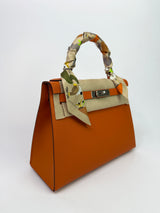 Hermès Kelly 28 In Orange Epsom Leather With PHW