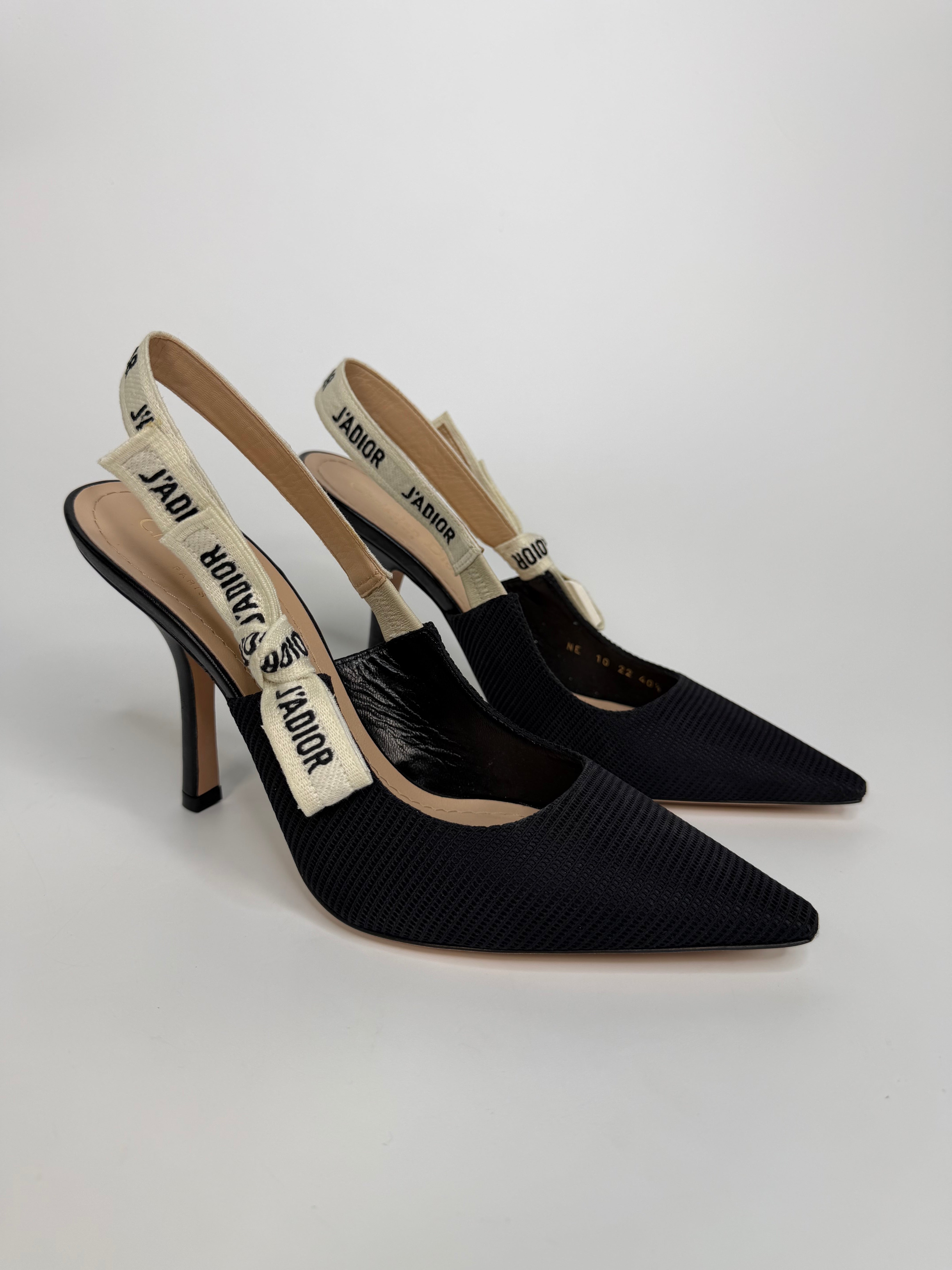 Christian Dior J'Adior Singback Pumps In Black (Size 40.5 /UK7.5). Authentic and preloved in new and unused condition