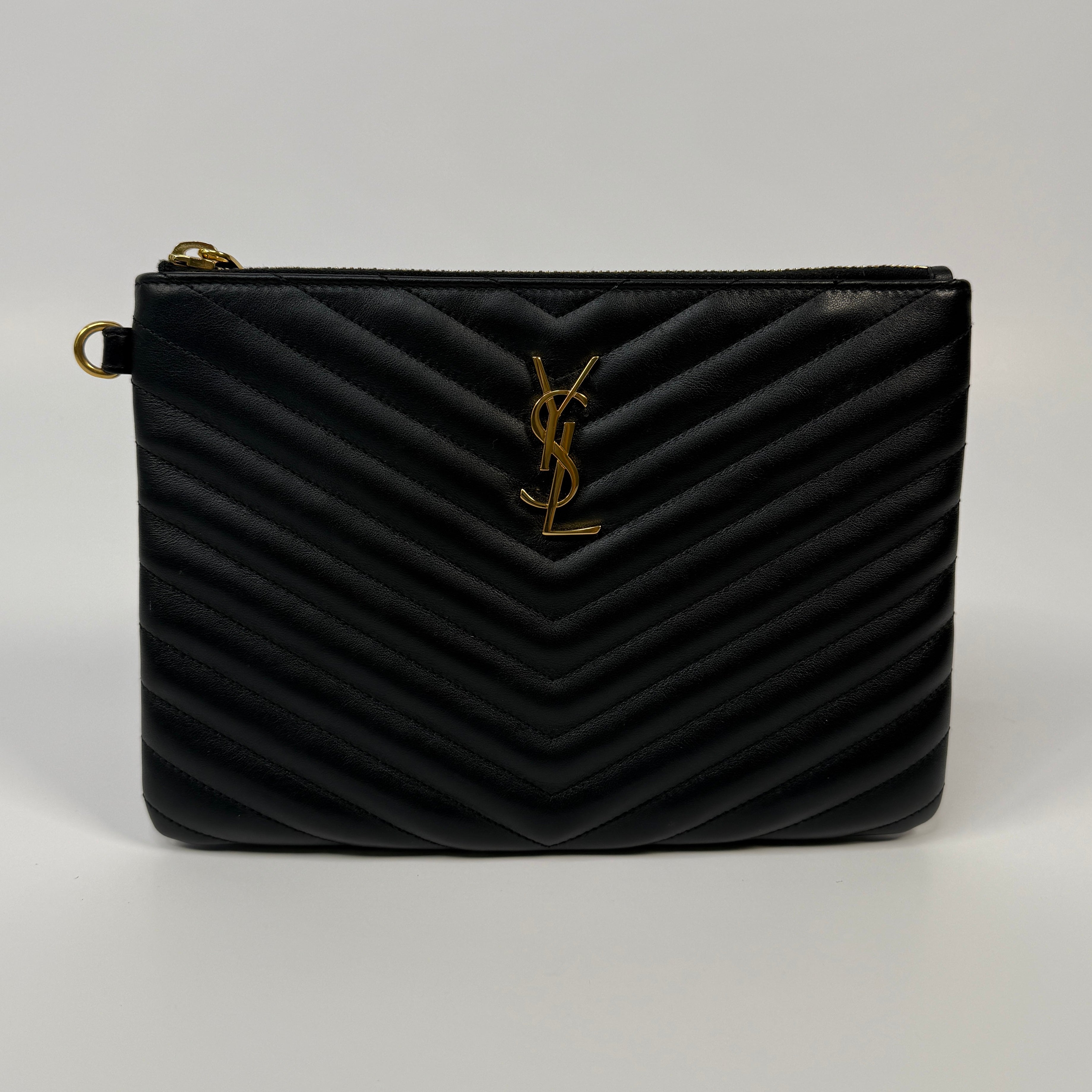 Saint Laurent Cassandre Matelassé Leather Pouch