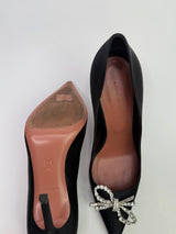 Amina Muaddi Rosie Bow-Embellished Heeled Courts (Size 39.5/UK6.5)