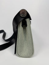 Hermès Herbag Zip 20 Ecru/ Vert Moyen & Noir