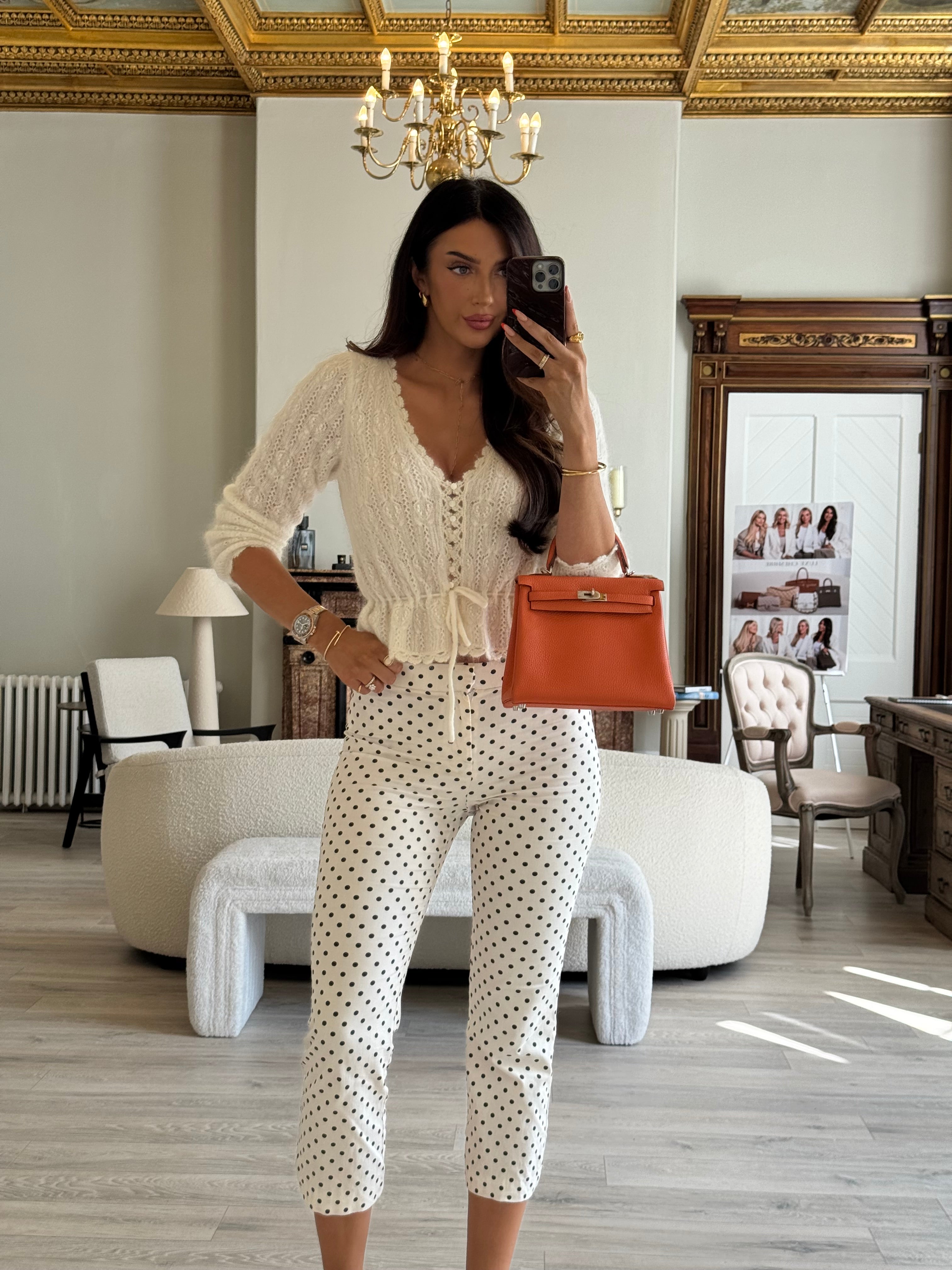 Authentic Pre Loved Hermès Kelly 25 In Orange Togo Leather With Palladium Hardware Excellent Condition