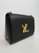 Louis Vuitton Black Epi Leather Twist MM Shoulder Bag