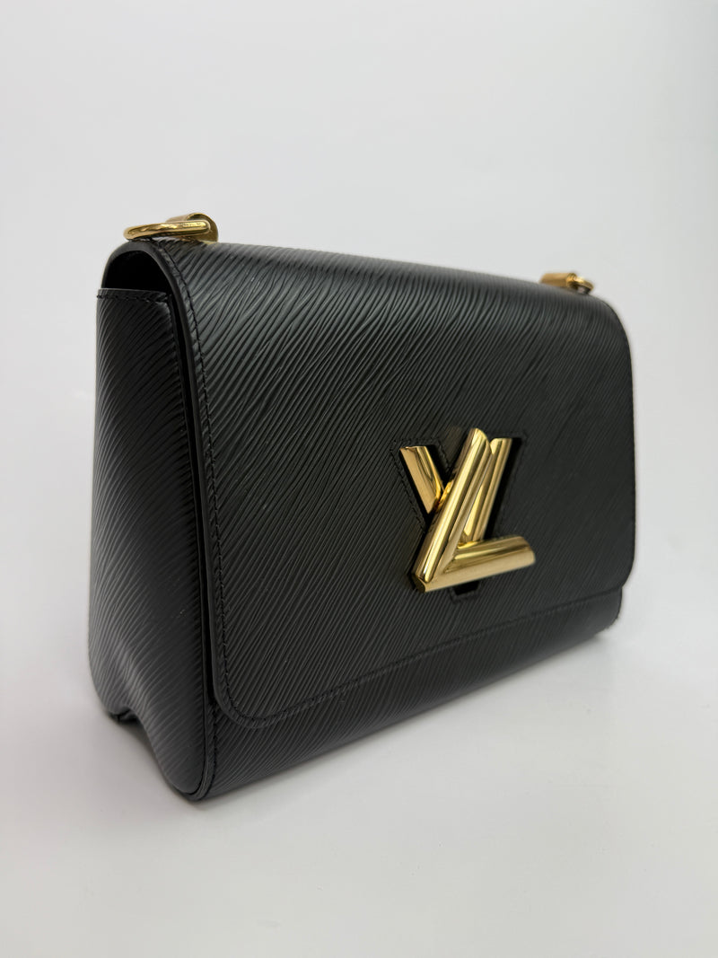Louis Vuitton Black Epi Leather Twist MM Shoulder Bag