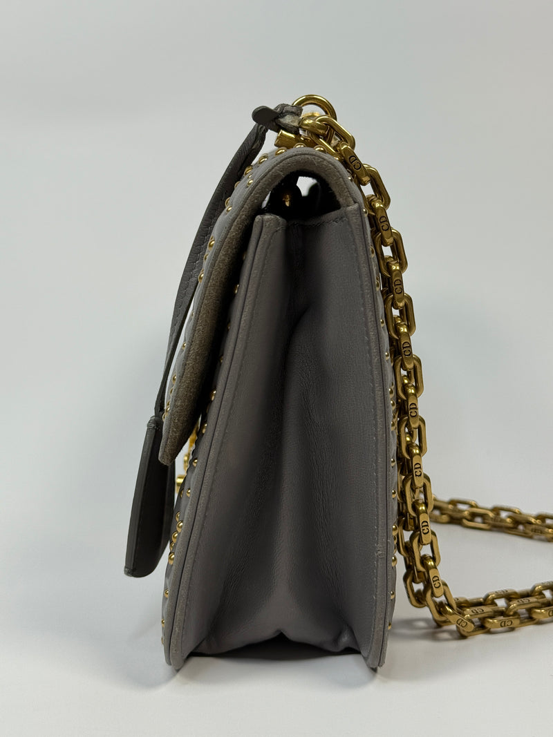 Christian Dior Lambskin Cannage Studded Dioraddict Shoulder Bag