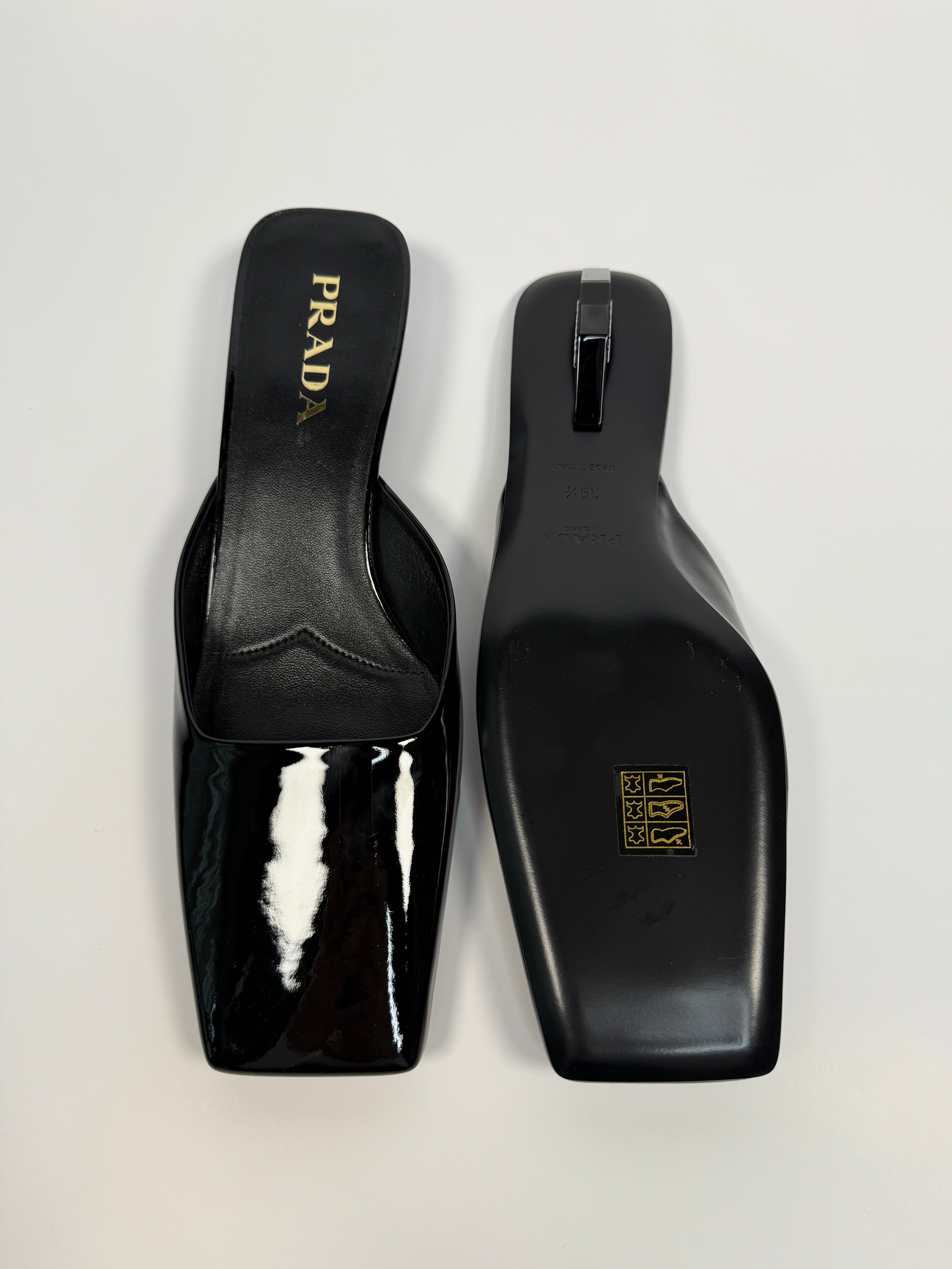 Prada Square Toe Mules (Size 39.5/UK6.5)