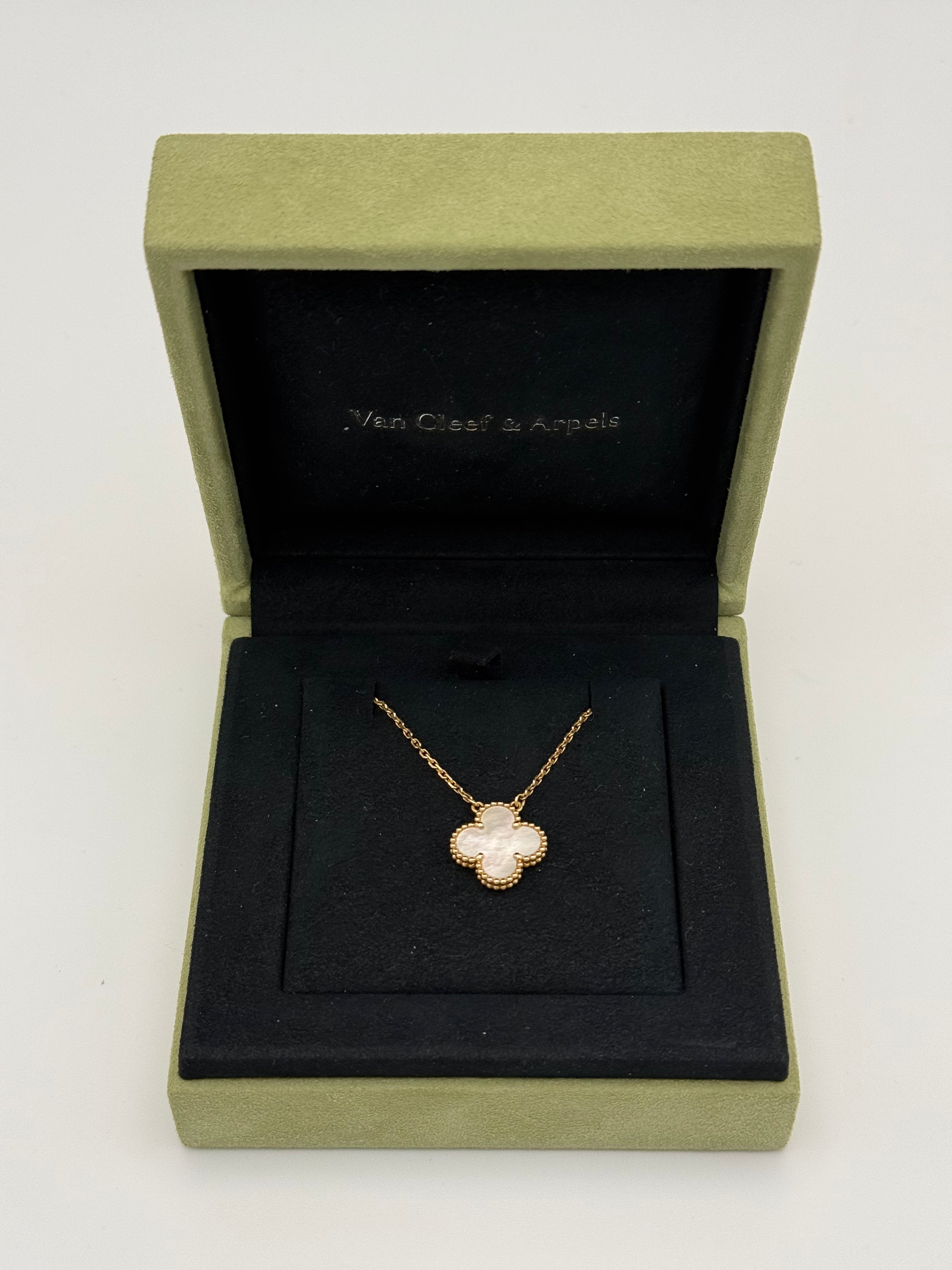 Van Cleef & Arpels Vintage Alhambra Gold & Mother-Of-Pearl Necklace