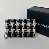 Chanel Wallet On Chain In Houndstooth