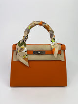 Hermès Kelly 28 In Orange Epsom Leather With PHW