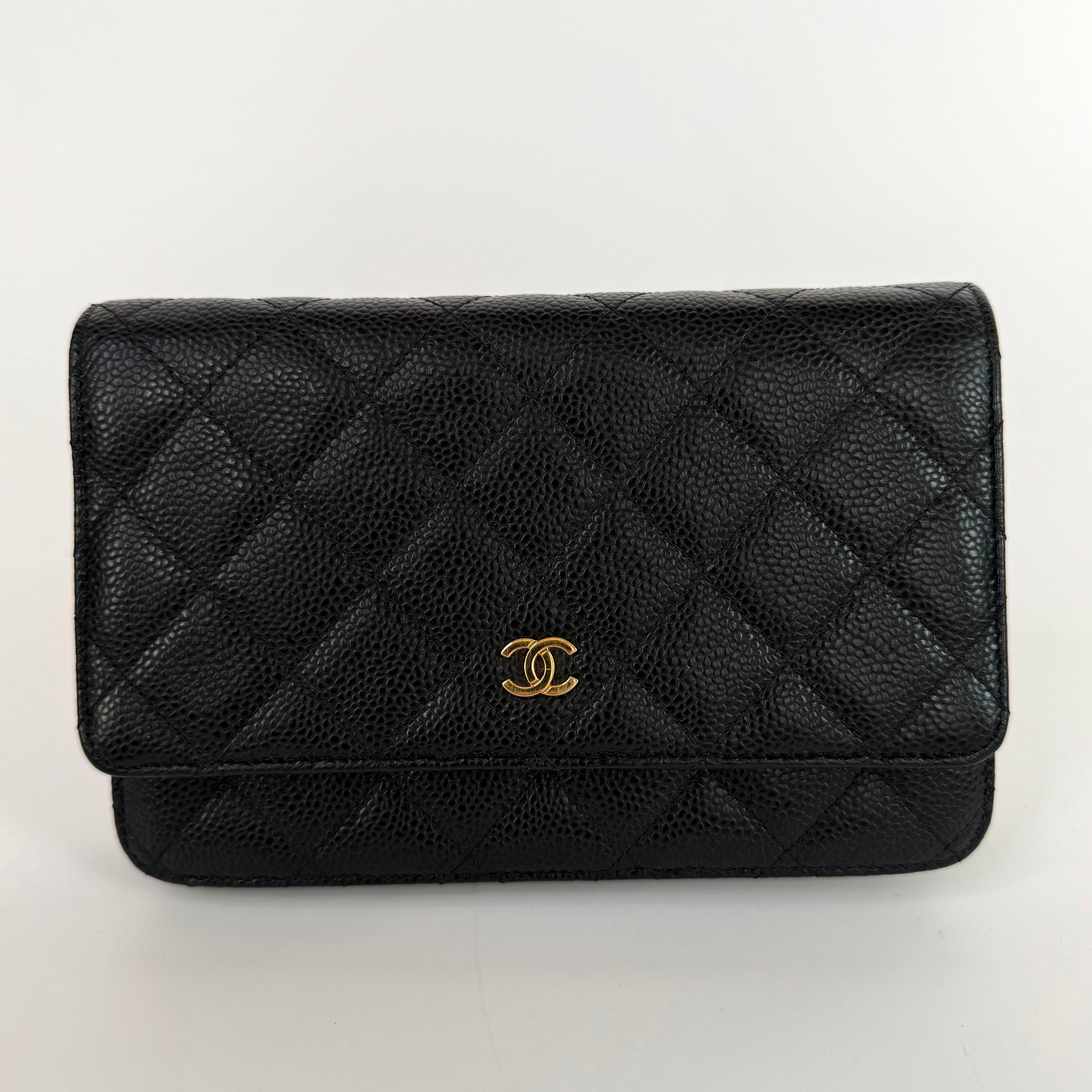 Chanel Wallet On Chain Black Caviar Leather With GHW