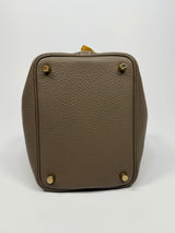 Hermès Picotin 18 In Etoupe Clemence Leather With GHW