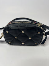 Valentino Garavani Black Rockstud Butterfly Crossbody