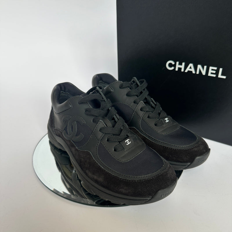 All black chanel sneakers shop