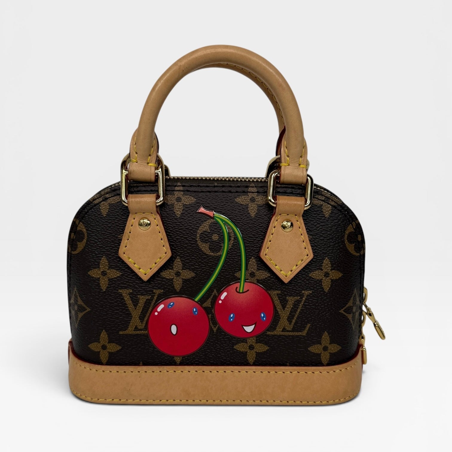 Louis Vuitton X Takashi Murakami Nano Alma Cherry