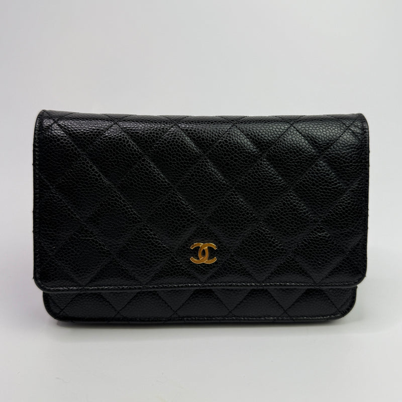 Chanel Wallet On Chain Black Caviar Leather With GHW