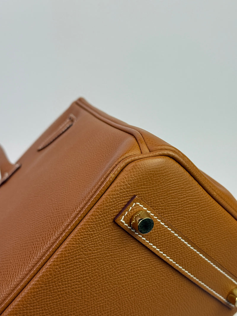 Hermès Birkin 30 In Gold Sellier Epsom Leather GHW
