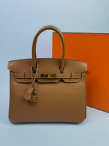 Hermès Birkin 30 In Gold Sellier Epsom Leather GHW