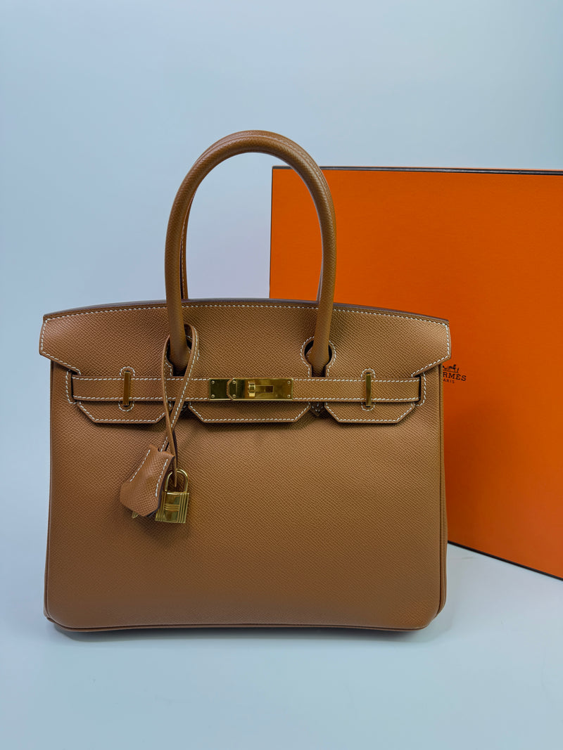 Hermès Birkin 30 In Gold Sellier Epsom Leather GHW