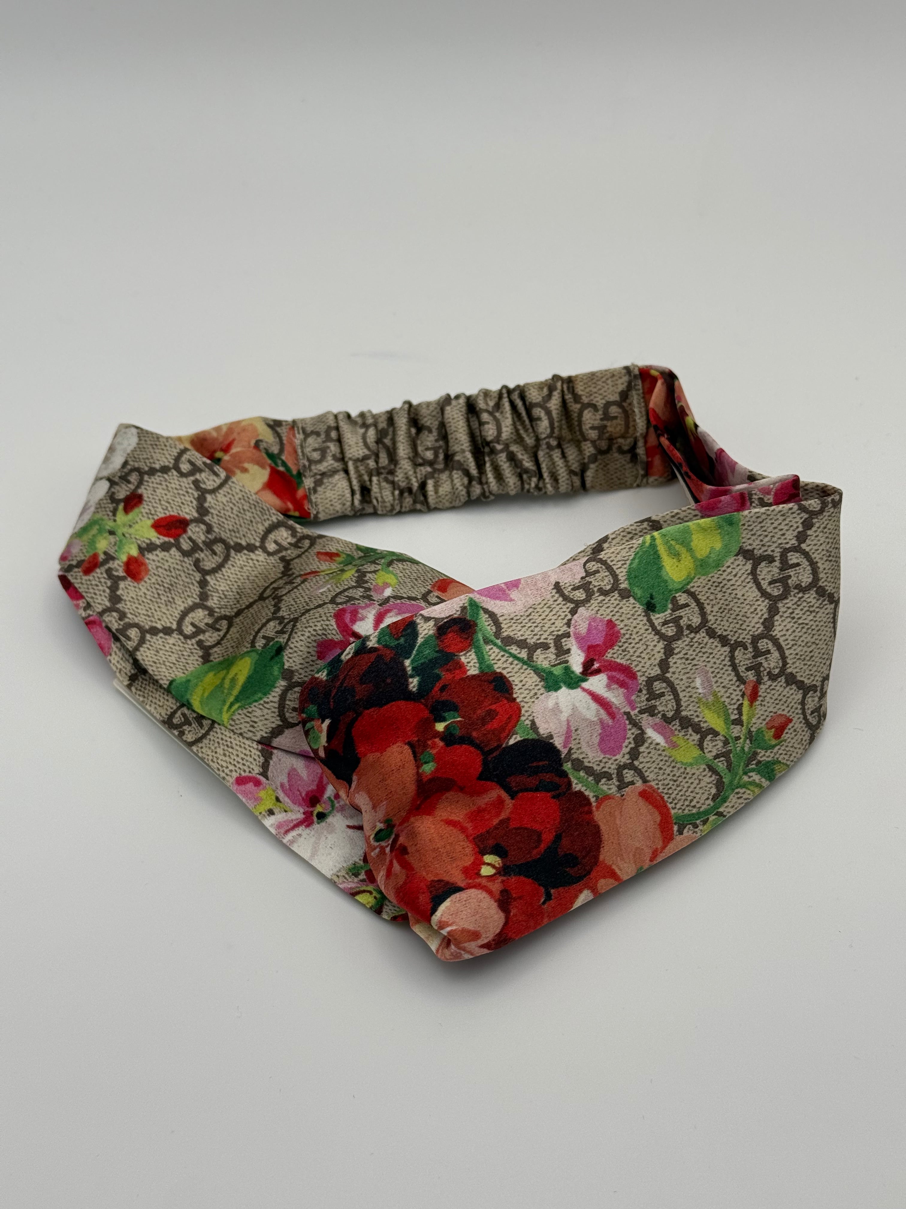 Gucci Blooms Print Silk Headband