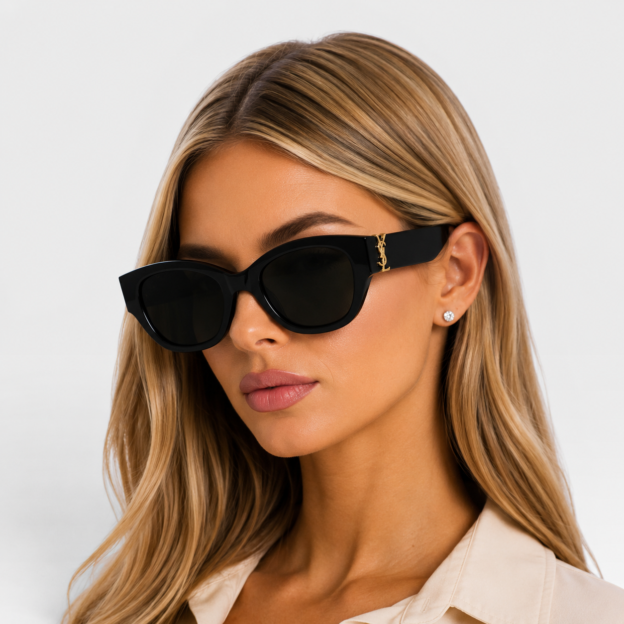 Saint Laurent Sunglasses Oversized Black Sunglasses
