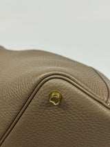 Hermès Picotin 18 In Etoupe Clemence Leather With GHW