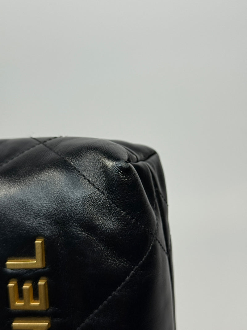 Chanel 22 Mini Bag Black Calfskin With GHW