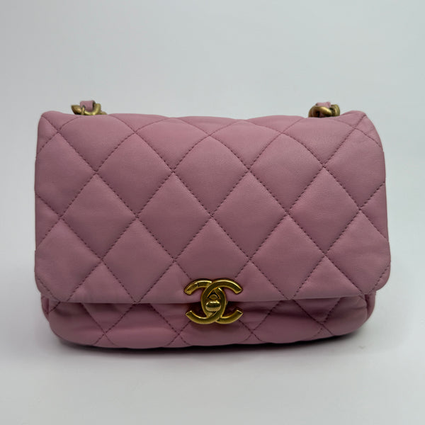 Chanel Pink Lacquered Flap Bag