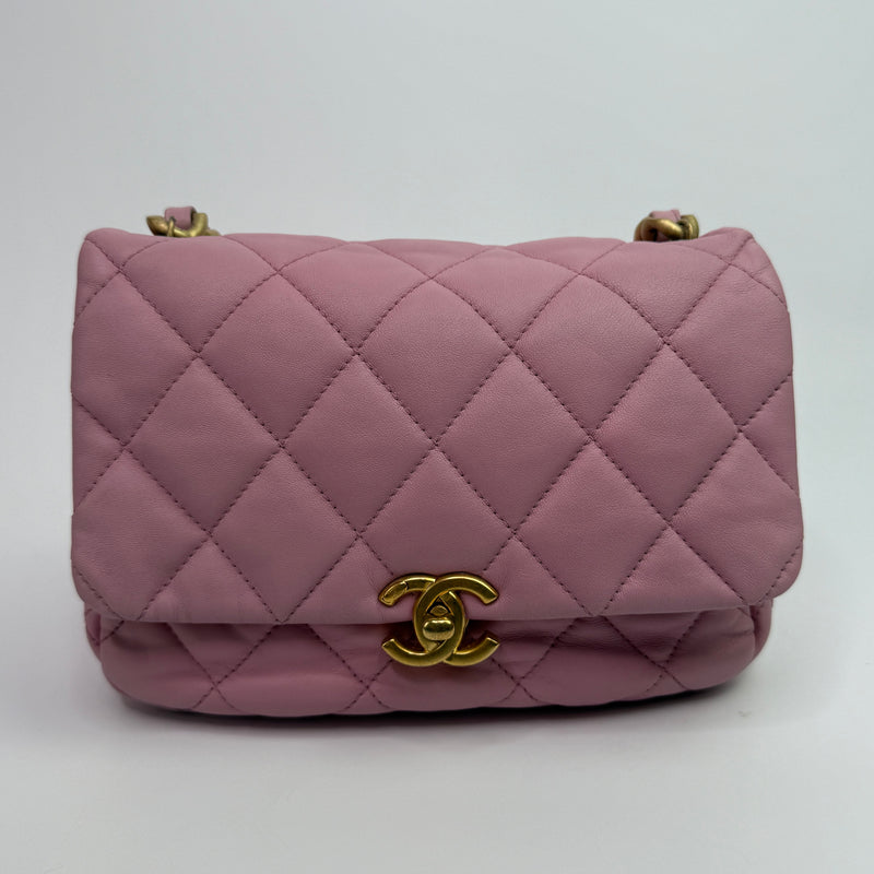 Chanel Pink Lacquered Flap Bag