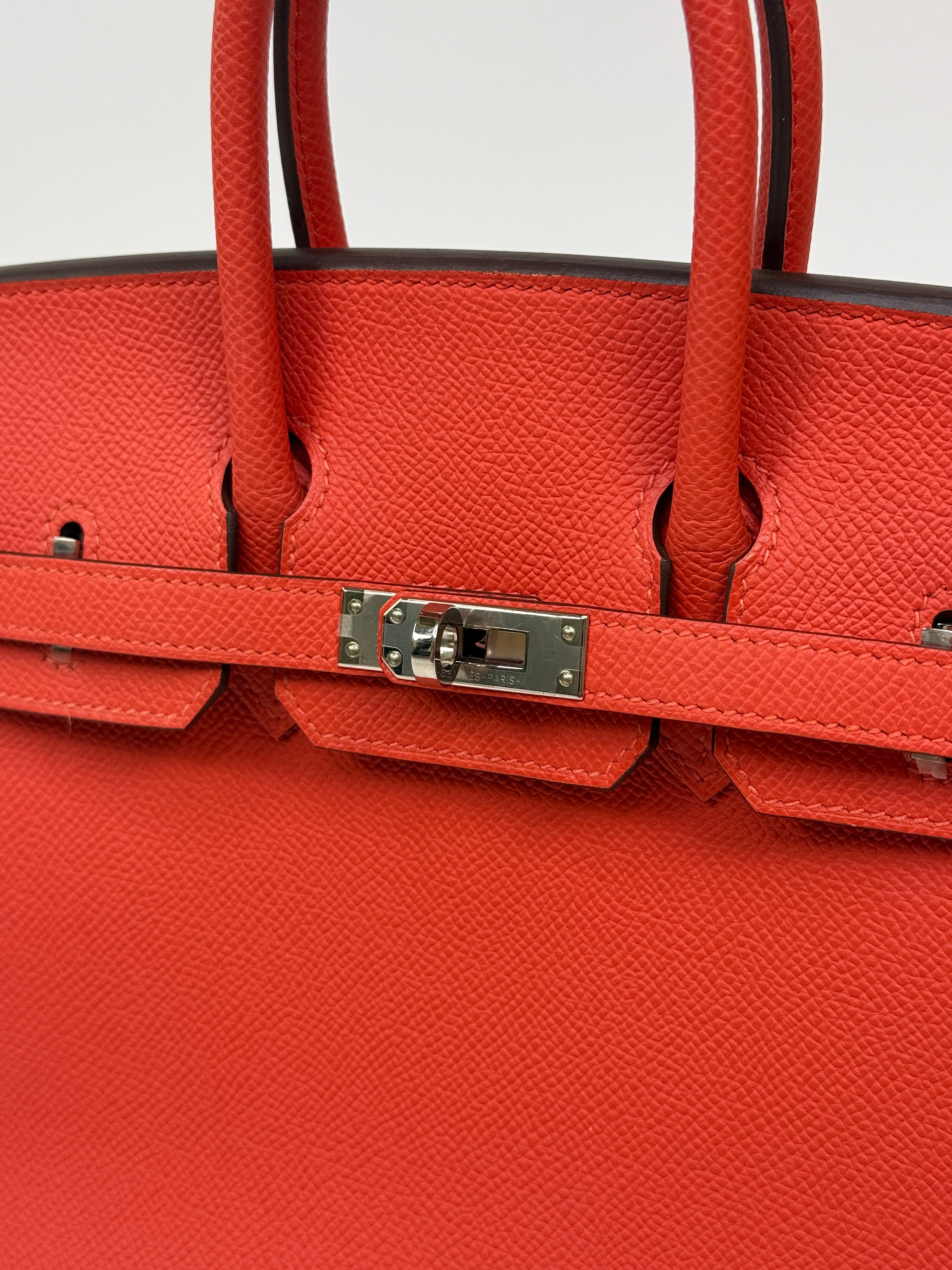 Hermès Birkin 25 Sellier In Capucine Epsom Leather With Palladium Hardware