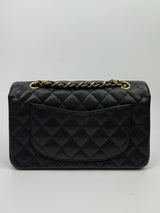 Chanel Small Classic Double Flap In Black Caviar Leather With GHW