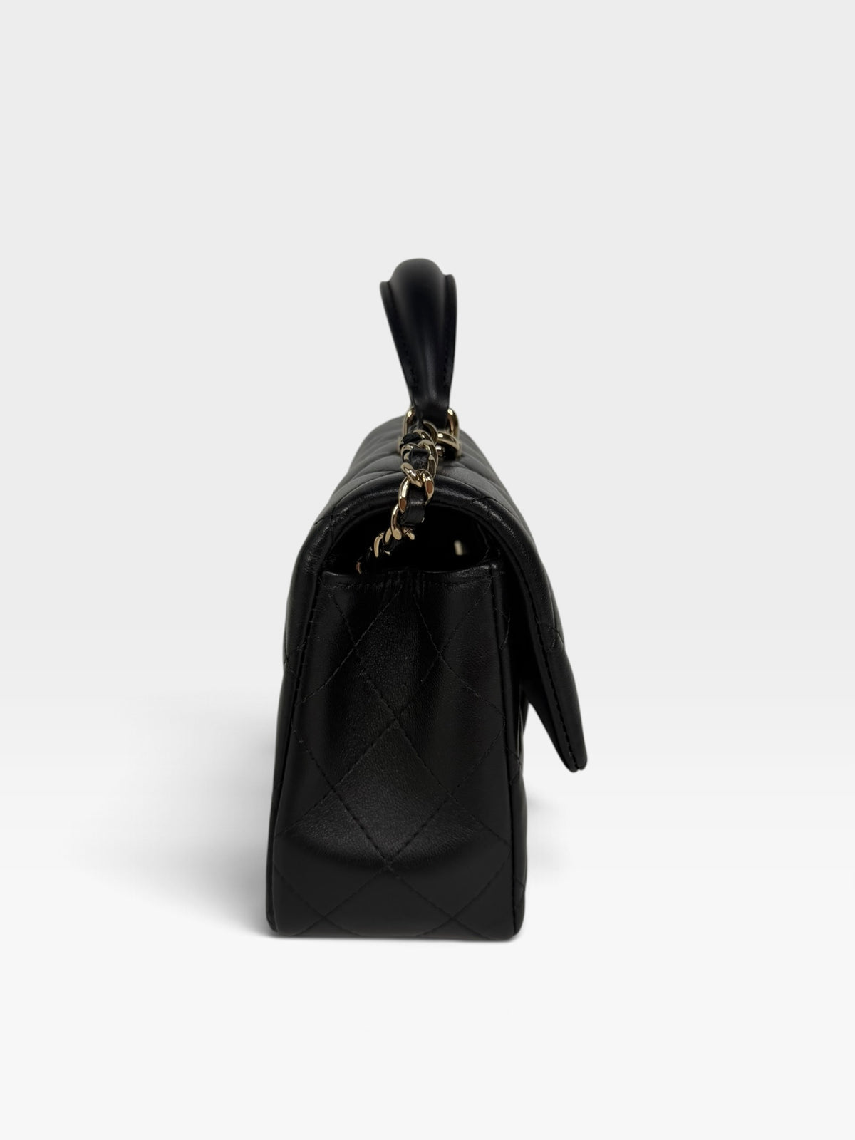 *Luxe Top Pick* Chanel Mini Rectangle Top Handle In Black Lambskin With Gold Hardware, authentic and pre loved in excellent condition, 100% guarantee