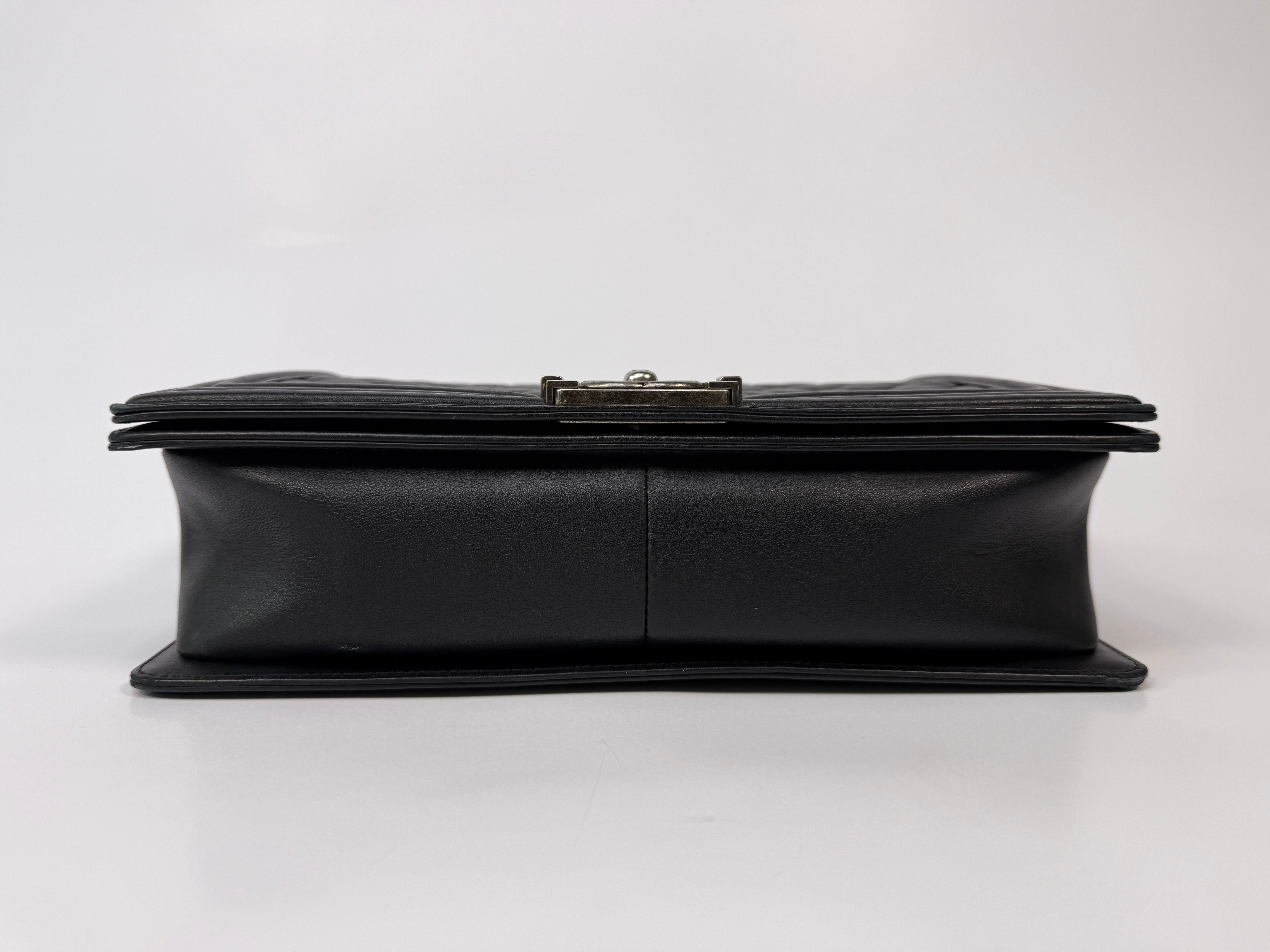 Chanel Boy Bag Large In Black Calfskin Leather RHW