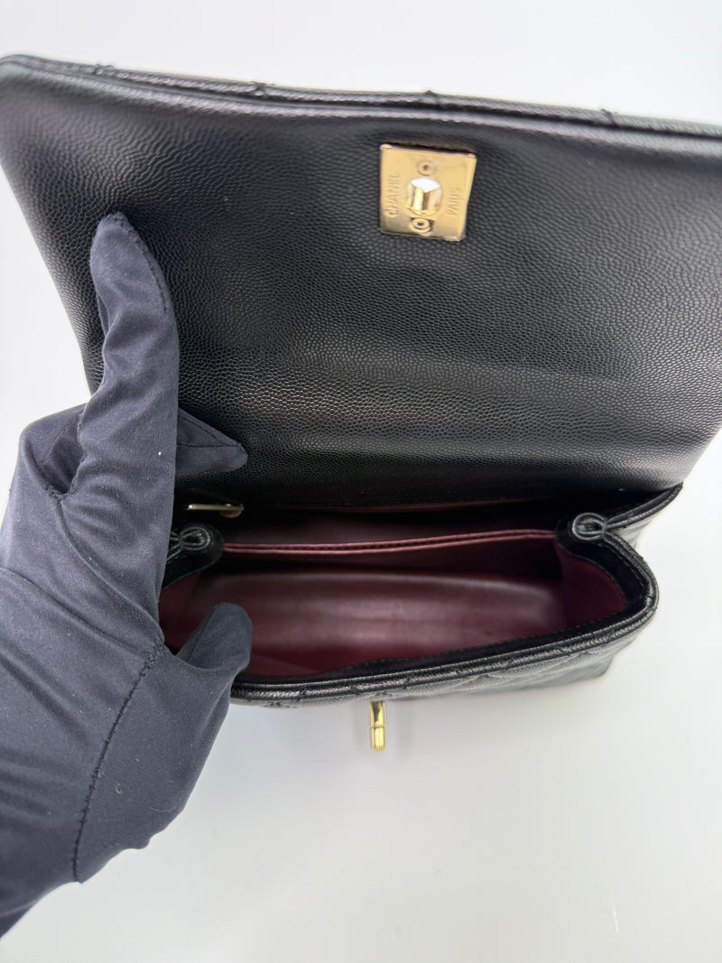 Chanel Small Coco In Black Caviar Leather With GHW