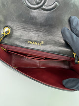 Chanel Vintage Black Lambskin Flap Bag