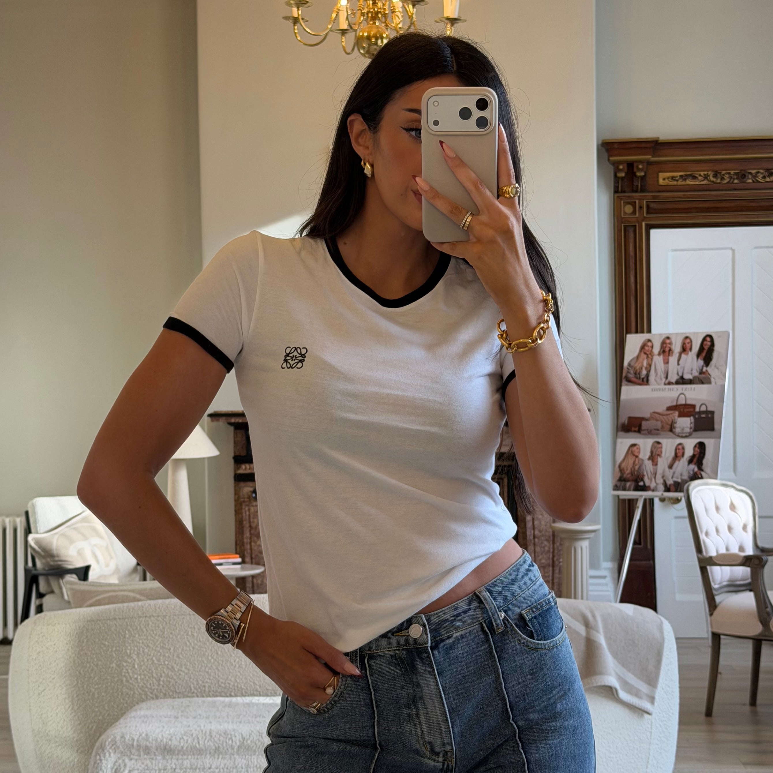 Loewe Anagram-embroidered cotton T-Shirt  (Size S/UK8)