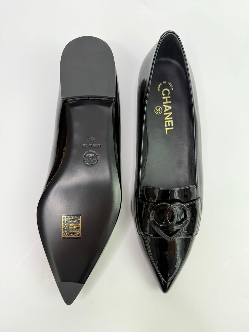 Chanel CC Patent Pumps (Size 39.5/UK6.5)