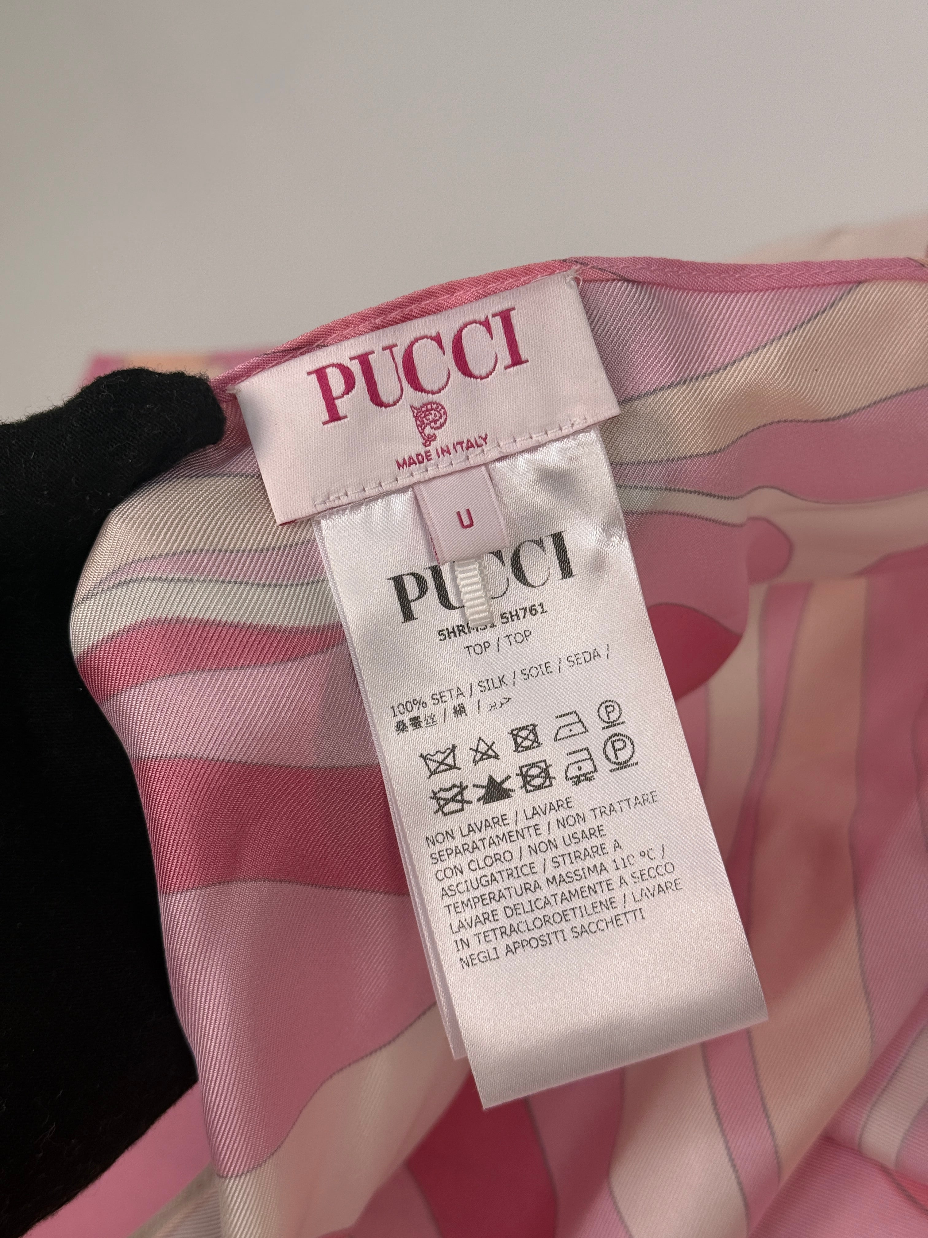 Emilio Pucci Halterneck Print Chain Top