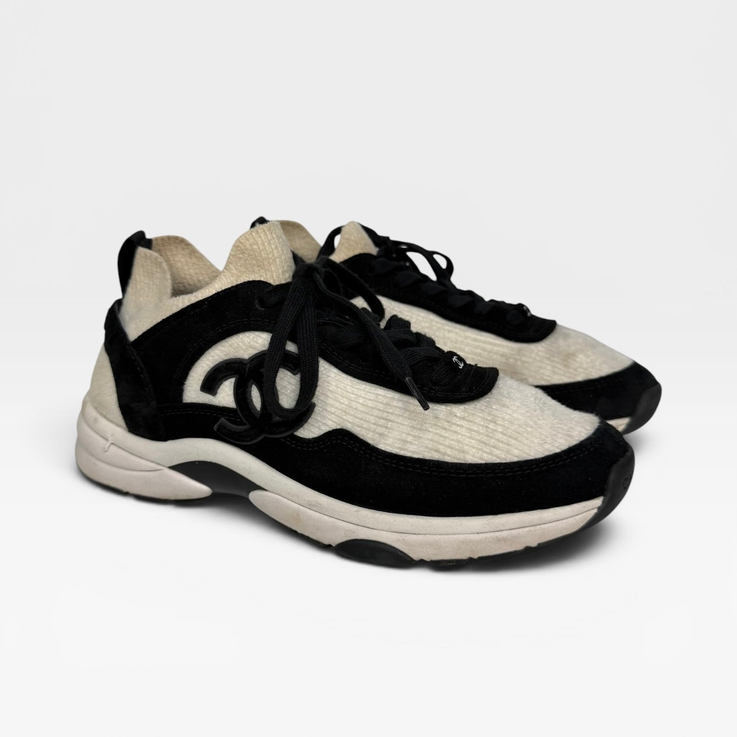 Chanel CC Knit Sneakers (Size 39/UK6)