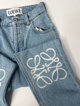 Loewe Anagram-Embroidered Straight-Leg Jeans (Size 36FR / UK 8 )