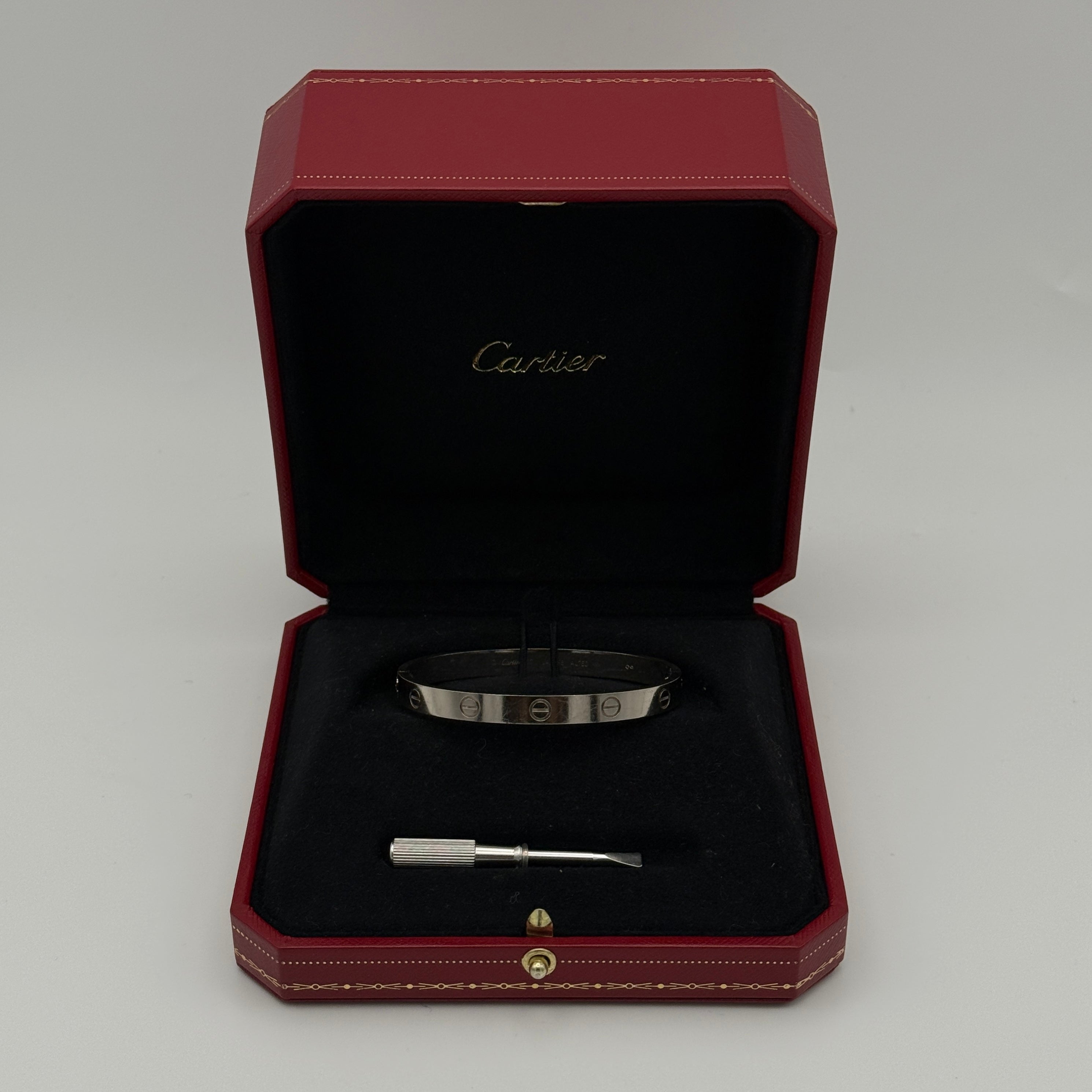 Cartier Love Bracelet in White Gold - Classic Model Authentic and preloved Excellent condition. 100% Authenticity guarantee 