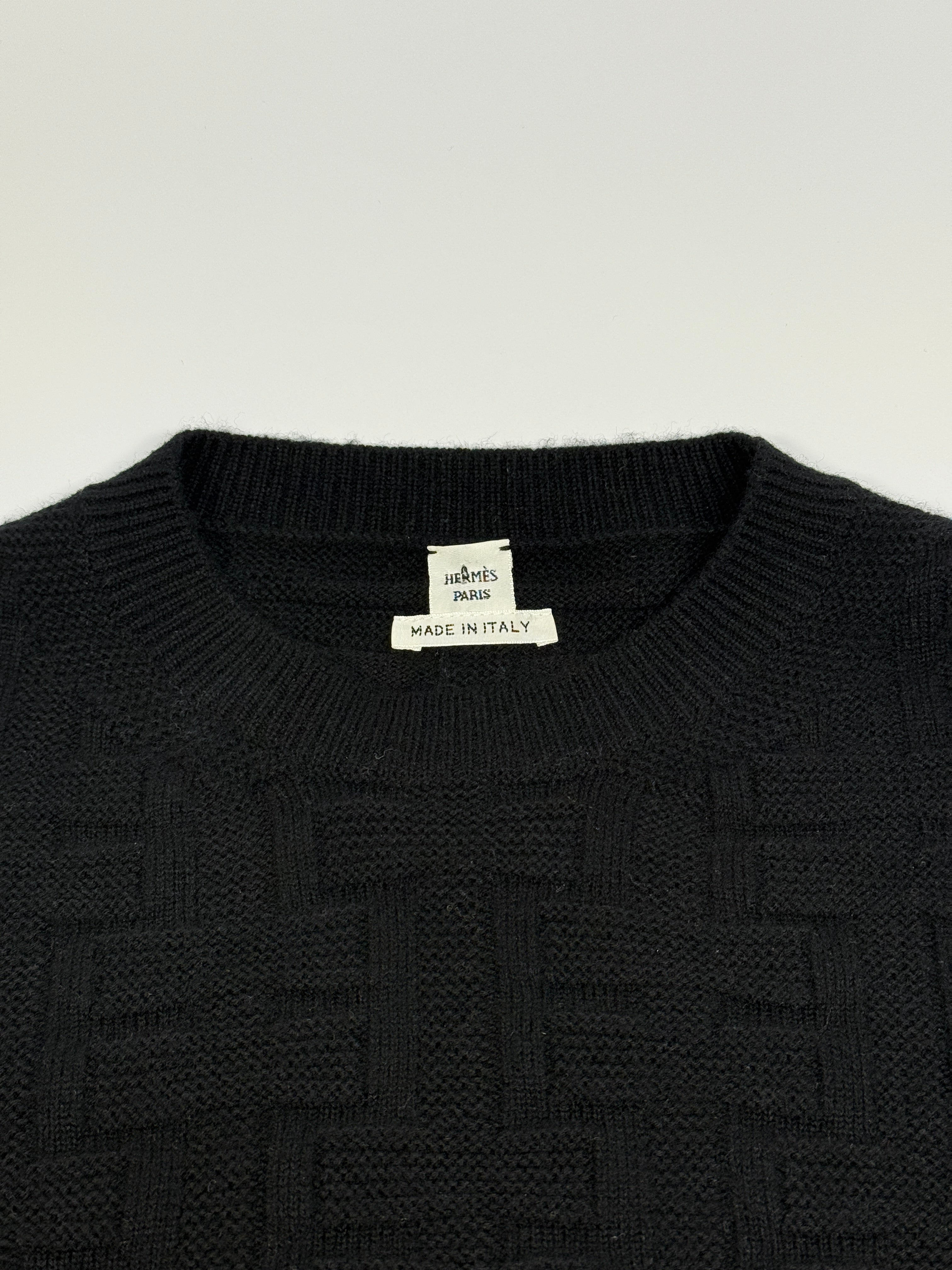 Preloved Authentic Hermès 'H' Long Sleeved Sweater black