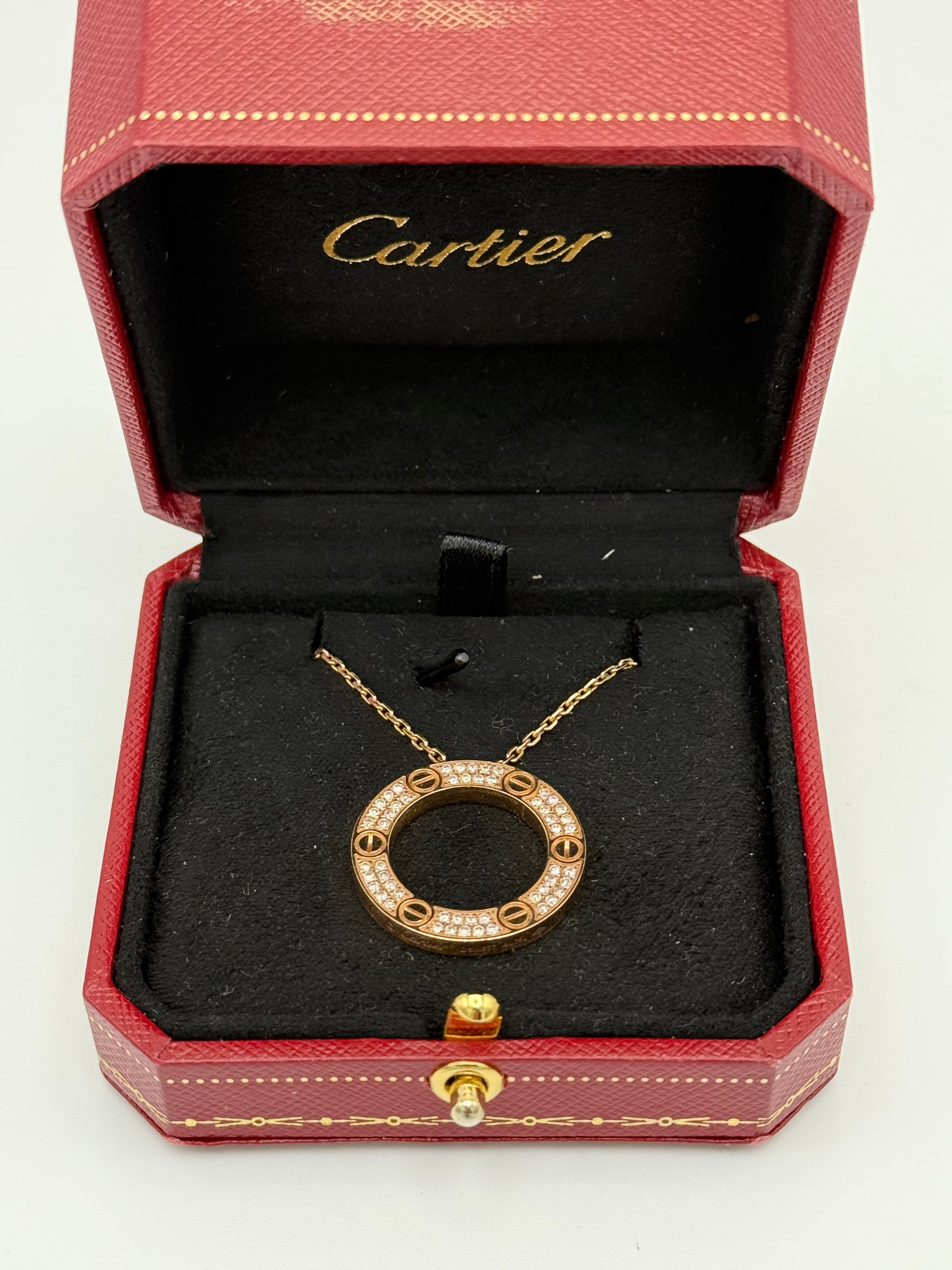 Cartier Love 18ct Rose Gold and 0.34ct Diamond Necklace
Pre Loved & Authentic 